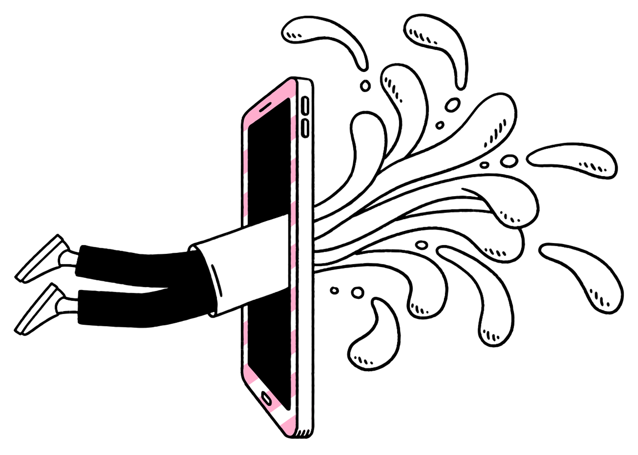 Banner-Illustration-Person-Diving-Device